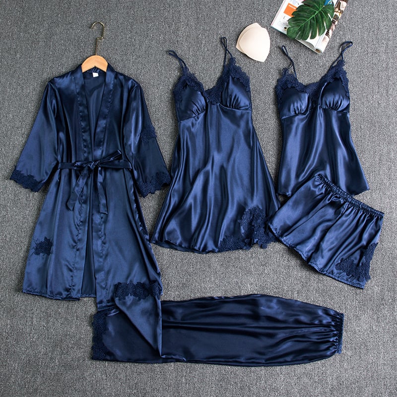 Valenzora | Luxuriöses Satin-Nachtwäsche-Set