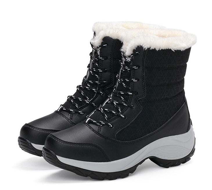Valenzora | Waterproof winter boots with plush lining, lace-up closure and sturdy sole