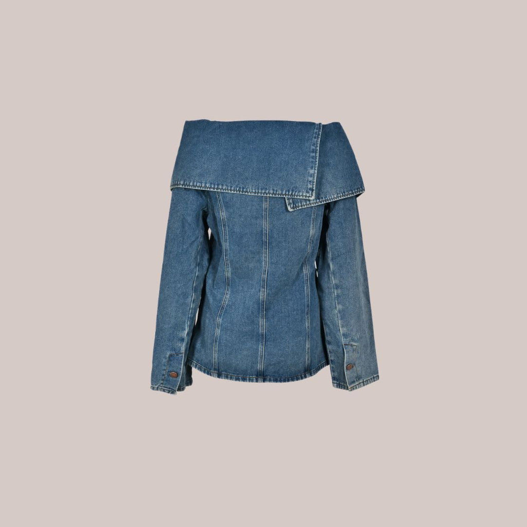 Valenzora - Stylish denim jacket with button details