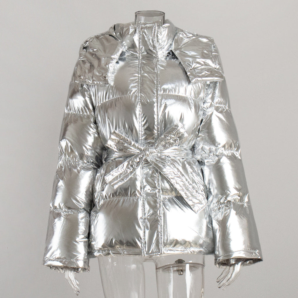 Valenzora | Cool Shiny Hooded Puffer Jacket