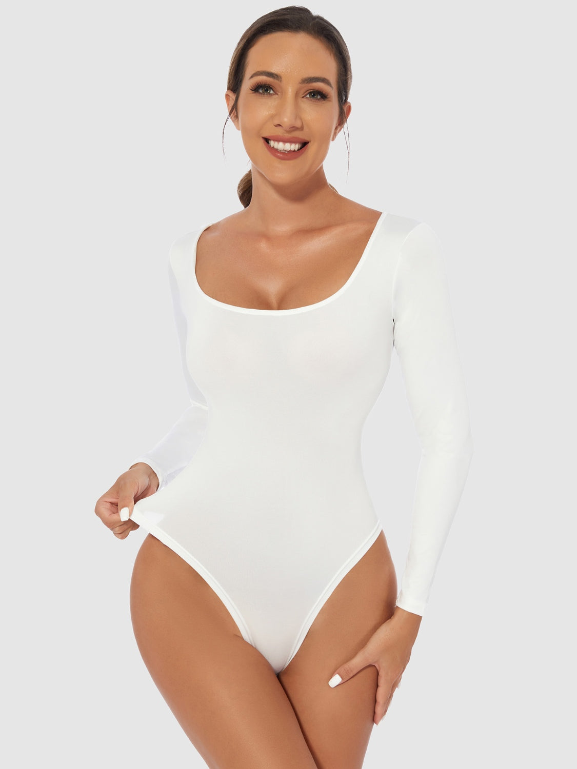 Valenzora | Full Size Crew Long Sleeve Bodysuit