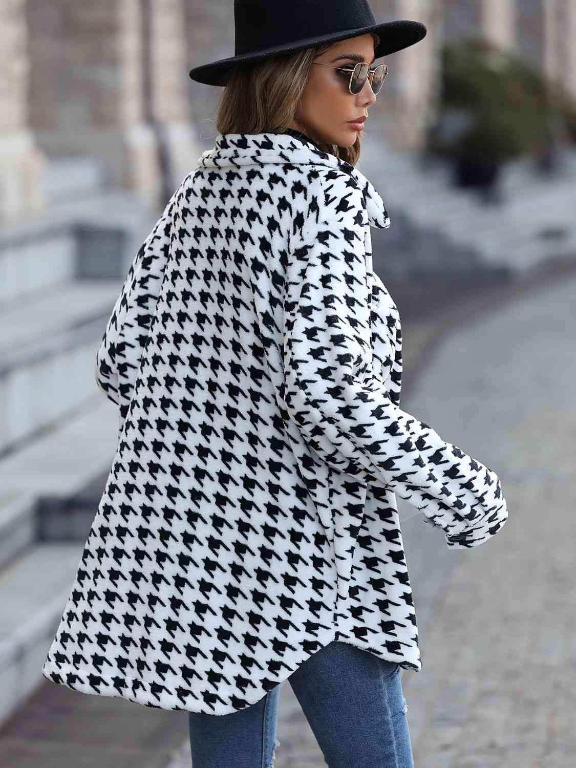 Valenzora | Houndstooth Button Down Jacket