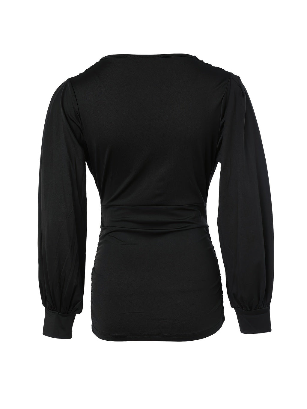 Valenzora | Trendy V-neck top with charming ruffles