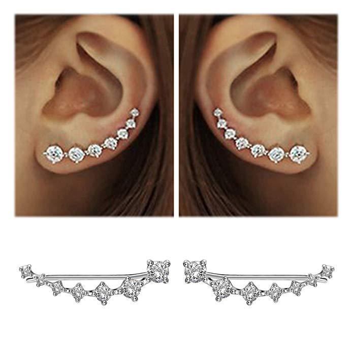 Valenzora | Glamour Shiny Zircon 925 Sterling Silver Earring