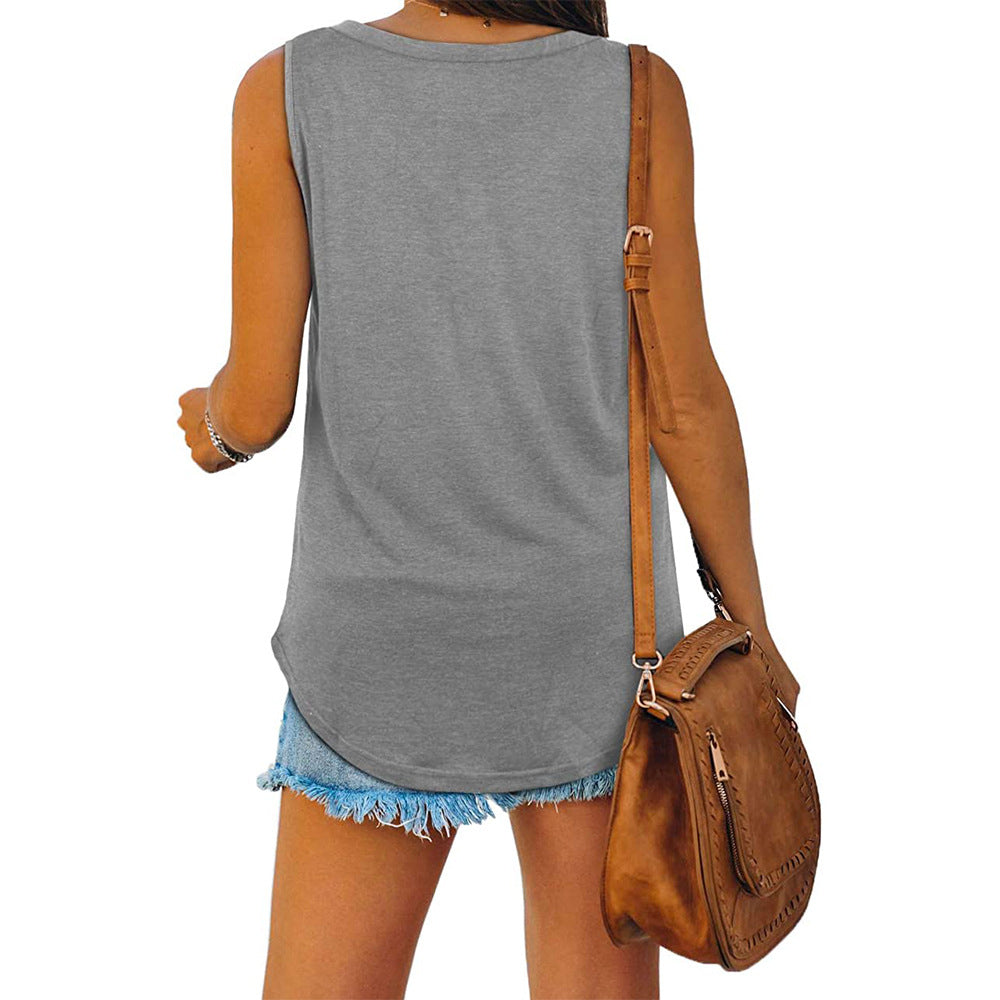 Valenzora | Jersey-Tanktop mit V-Ausschnitt