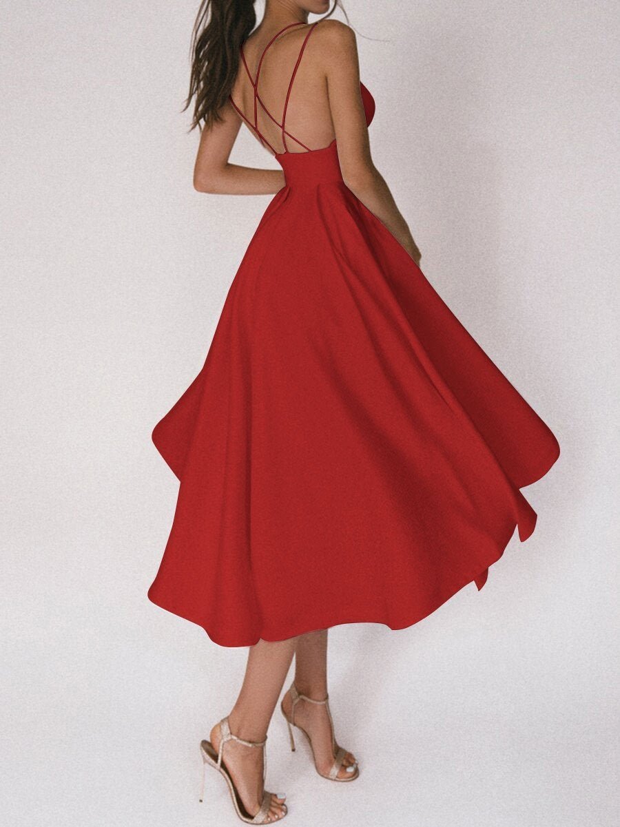 Valenzora | Elegantes Brautkleid für Damen mit Trägerdesign und V-Ausschnitt
