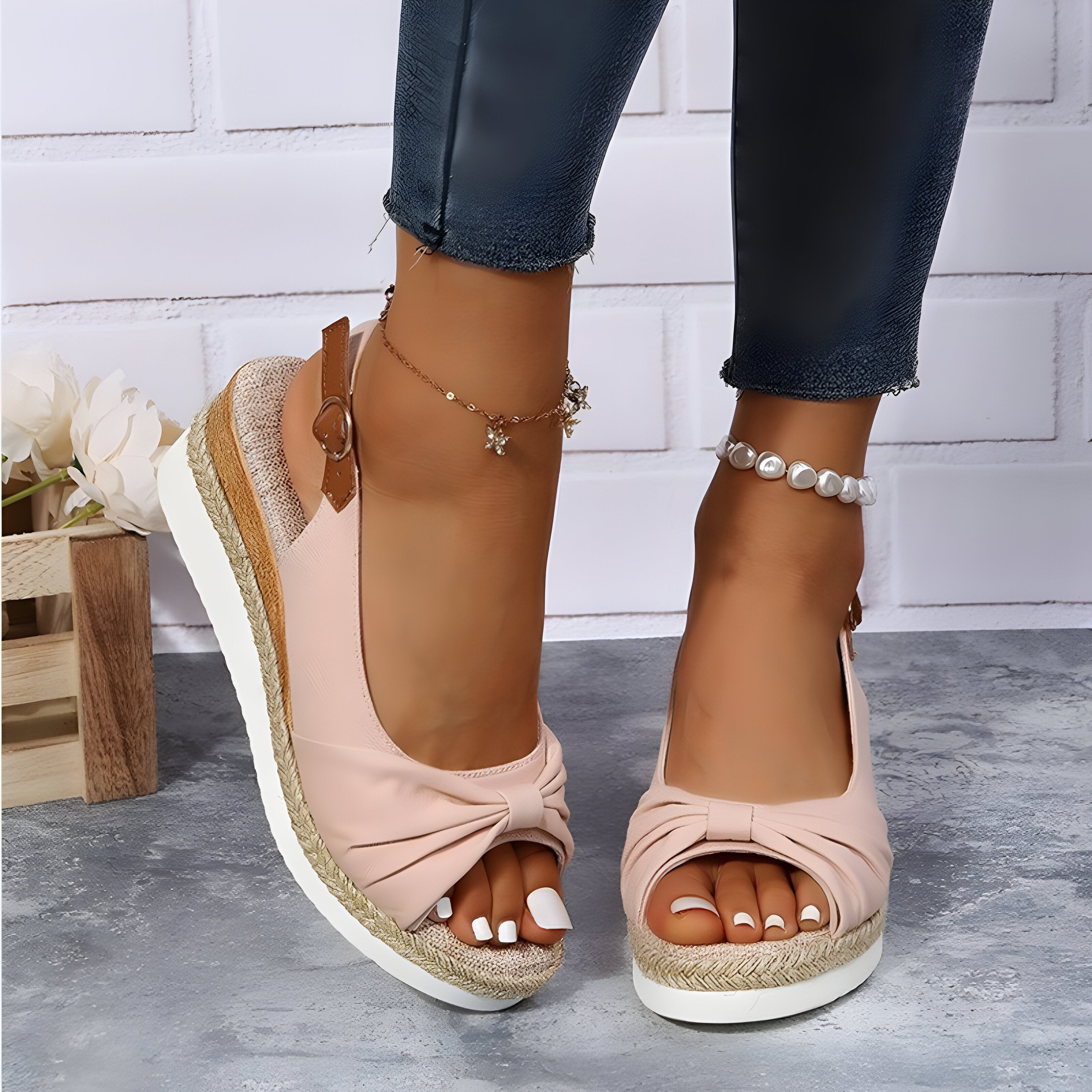 Valenzora | Orthopedic Wedge Sandals with Peep Toe