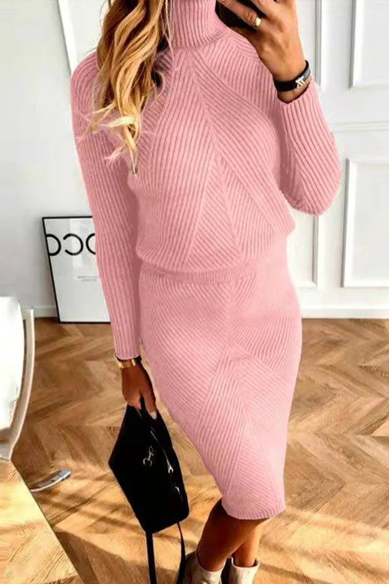 Valenzora | Two-piece women's suit with high collar and long sleeves