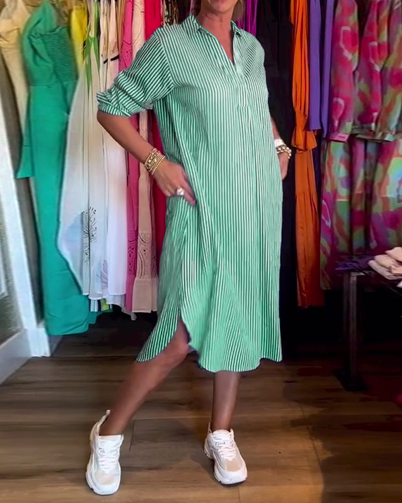 Valenzora | Striped shirt dress in a relaxed fit