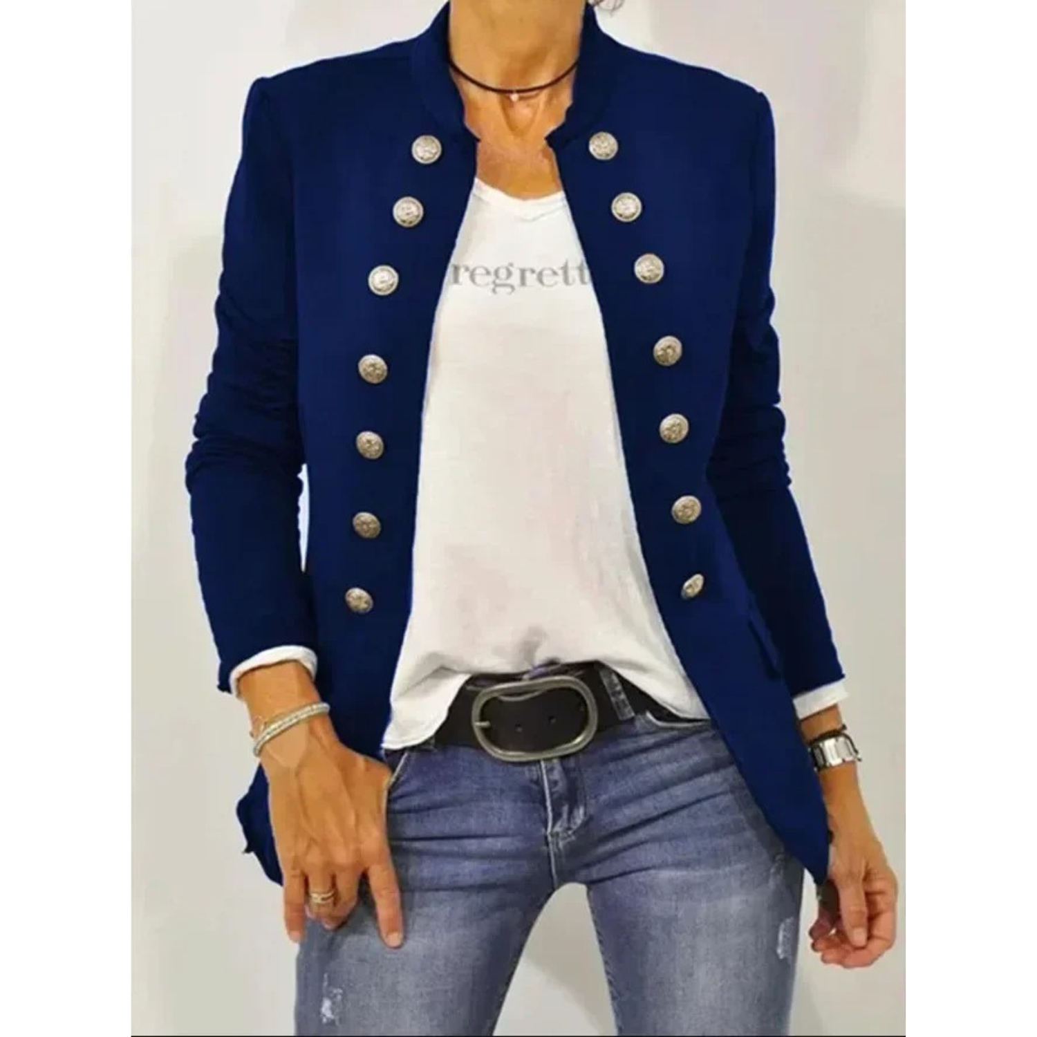 Valenzora – long-sleeved black women's blazer