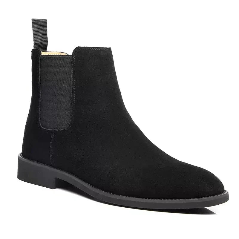 Valenzora | Luxuriöse Chelsea Boots aus Kalbsveloursleder mit Lederdecksohle