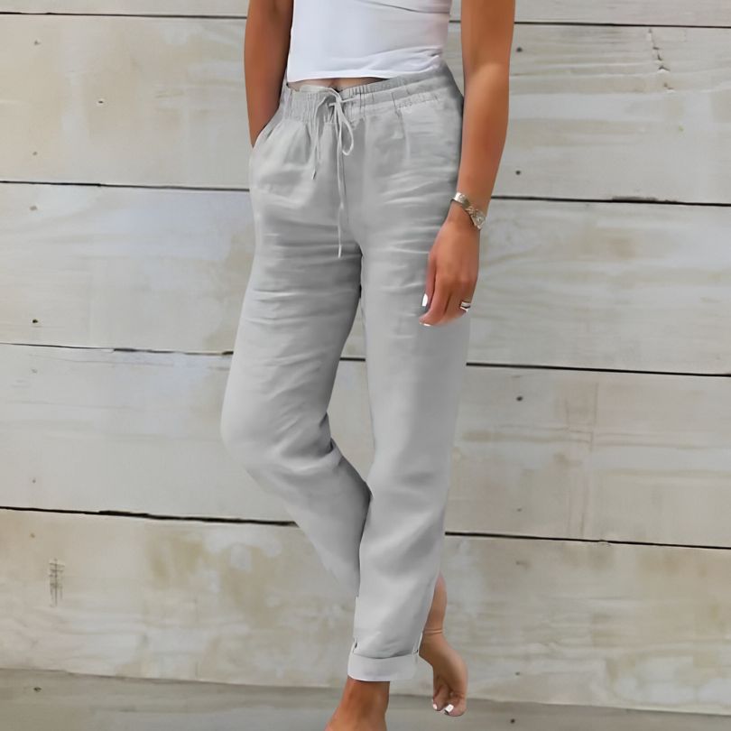 Valenzora | Comfortable cotton trousers in linen
