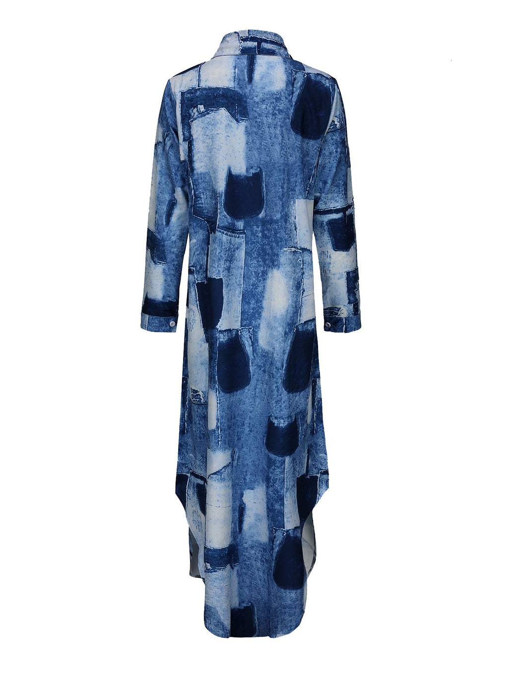 Valenzora | Lässiges Midi-Hemdkleid für Damen in Blau