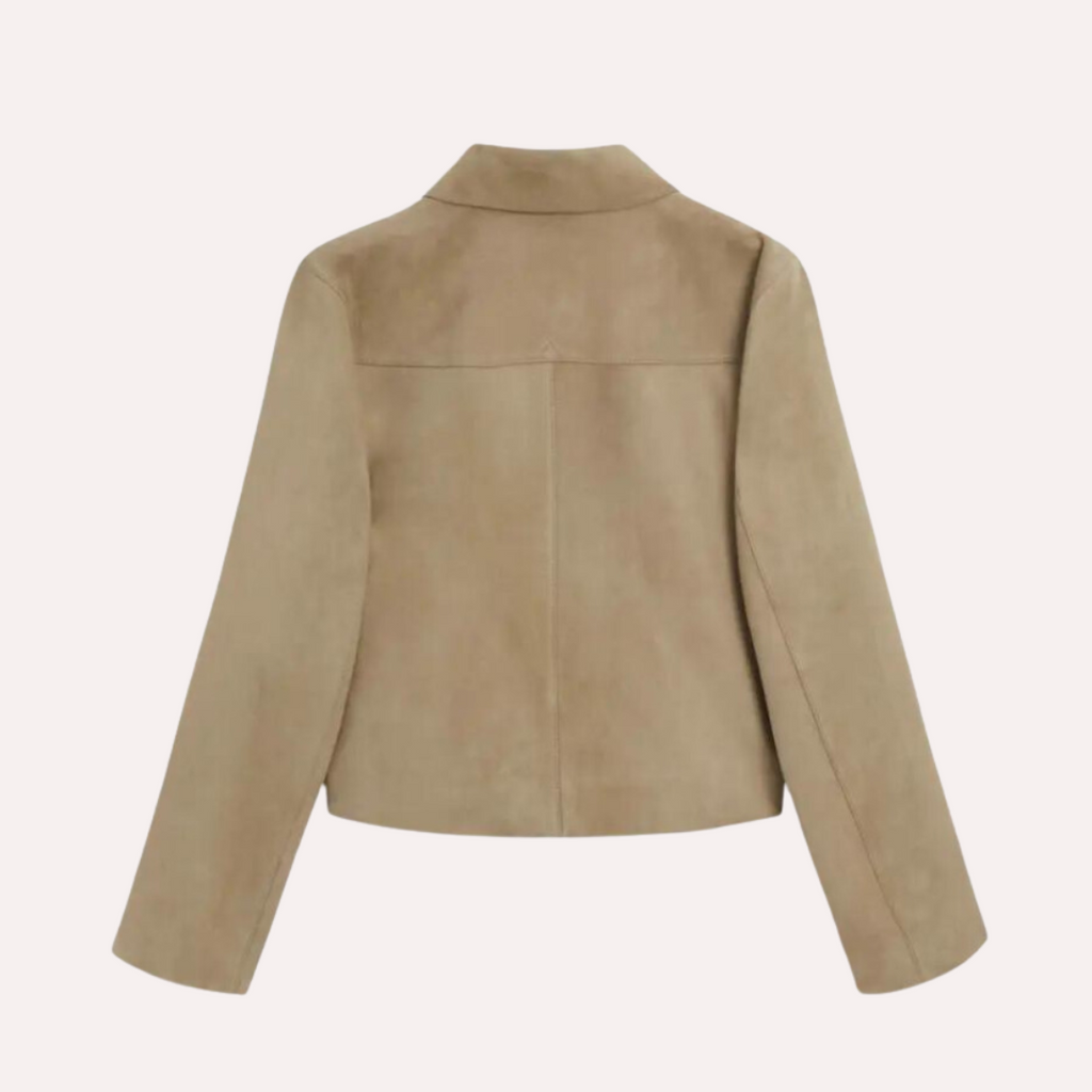 Valenzora | Beige Lederjacke