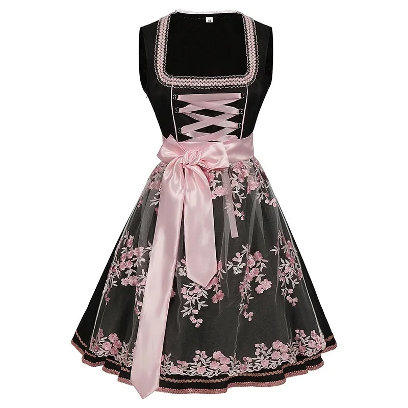 Valenzora | Traditionelles Damenkleid mit Blumenstickerei