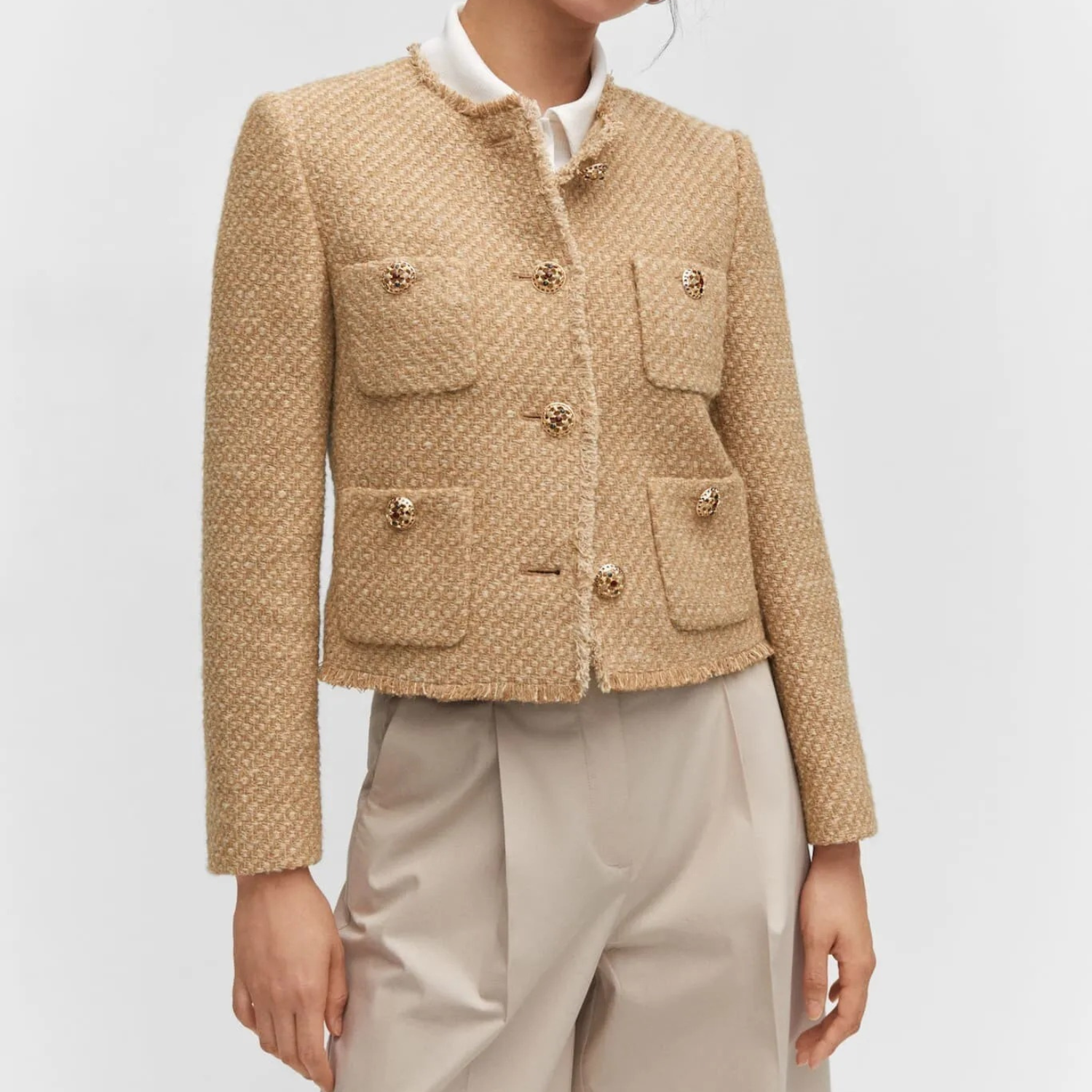 Valenzora | Damen-Sommerjacke Kamel