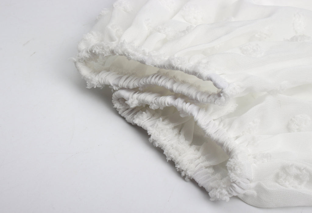 Valenzora | Off-Shoulder Lantern Long-Sleeved Ruffled Top