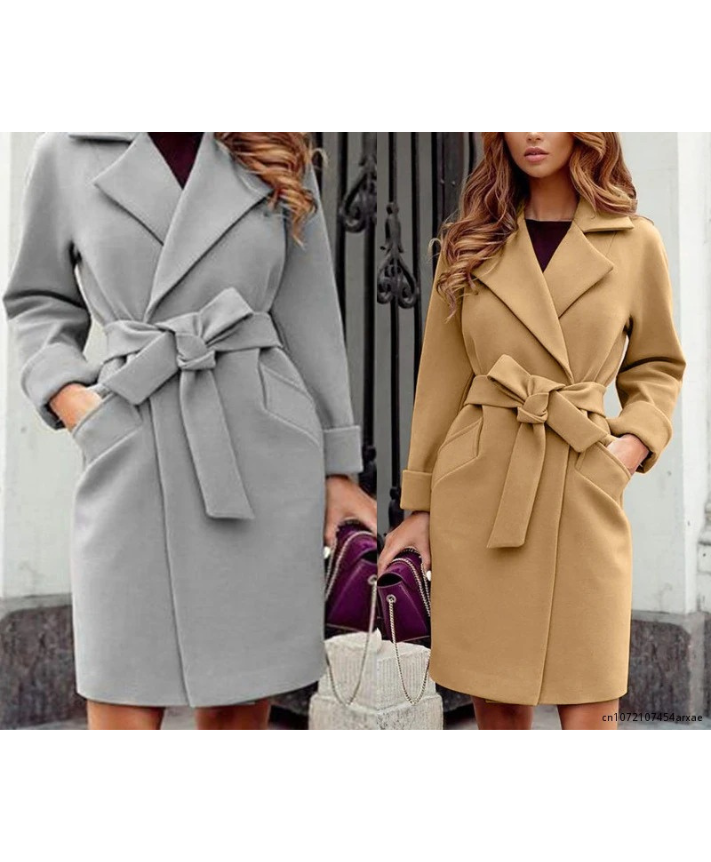 Valenzora | Stylischer Trenchcoat mit Gürtel