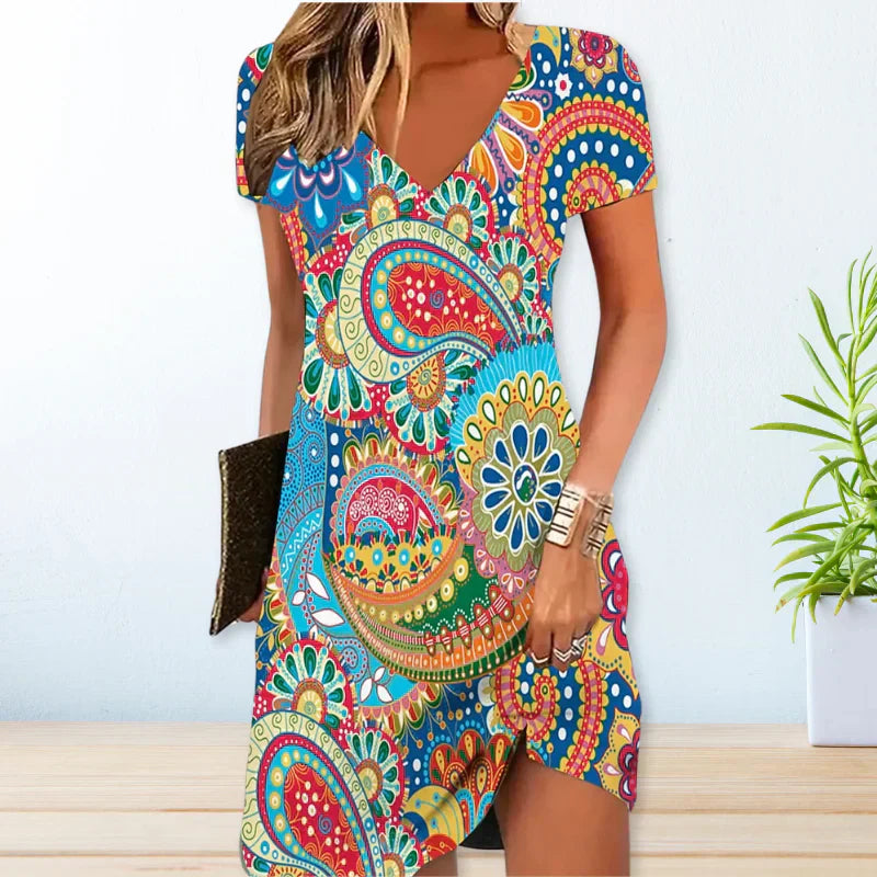 Valenzora | Stylish dress with boho print