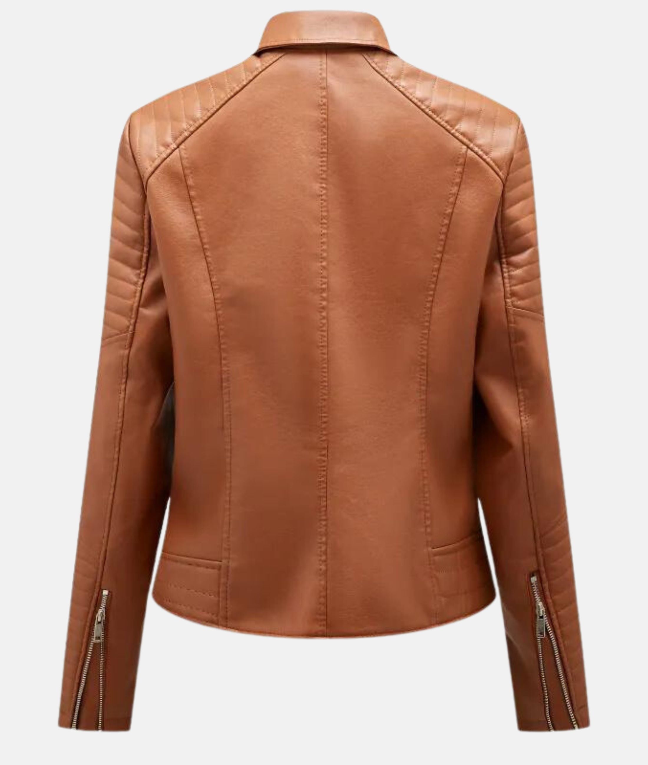 Valenzora | Women's leather jacket without hood - Stylish biker jacket
