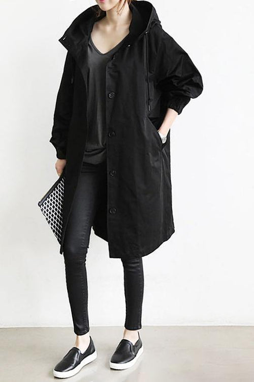 Valenzora | Damen Trenchcoat mit Kapuze
