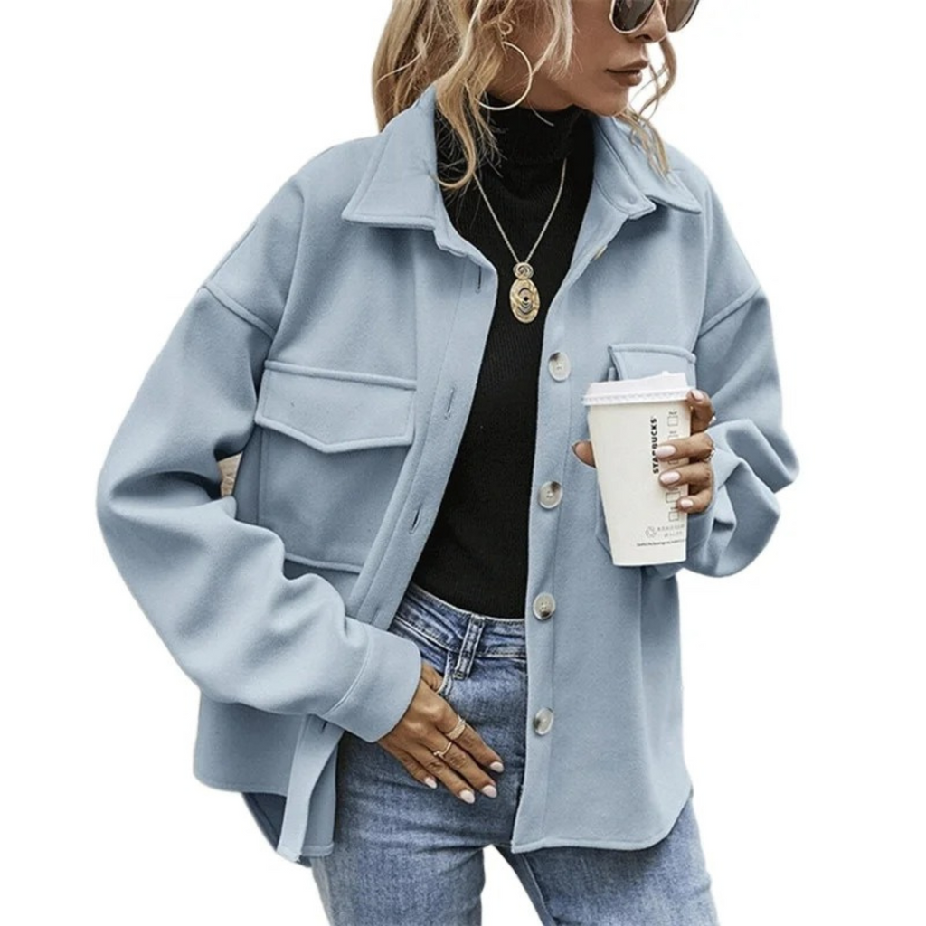 Valenzora | Damen-Jacke mit Brusttaschen und Knopfleiste