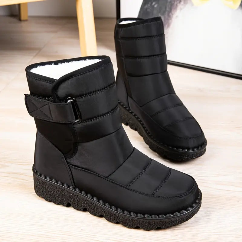 Valenzora | Black insulated winter boots - warm, non-slip, waterproof