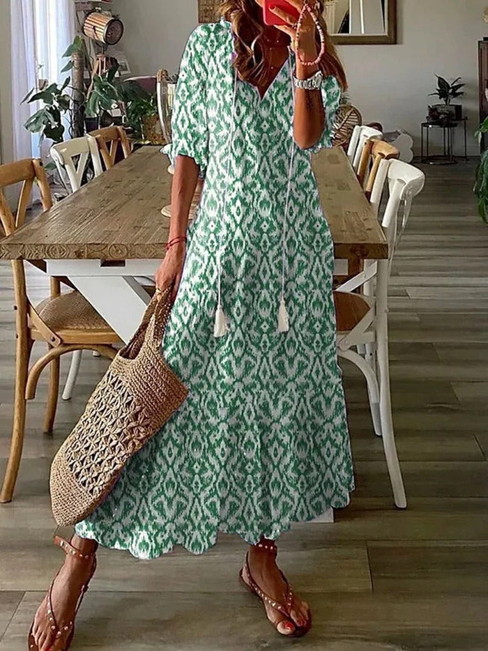 Valenzora | Summer Midi Dress with Light Design