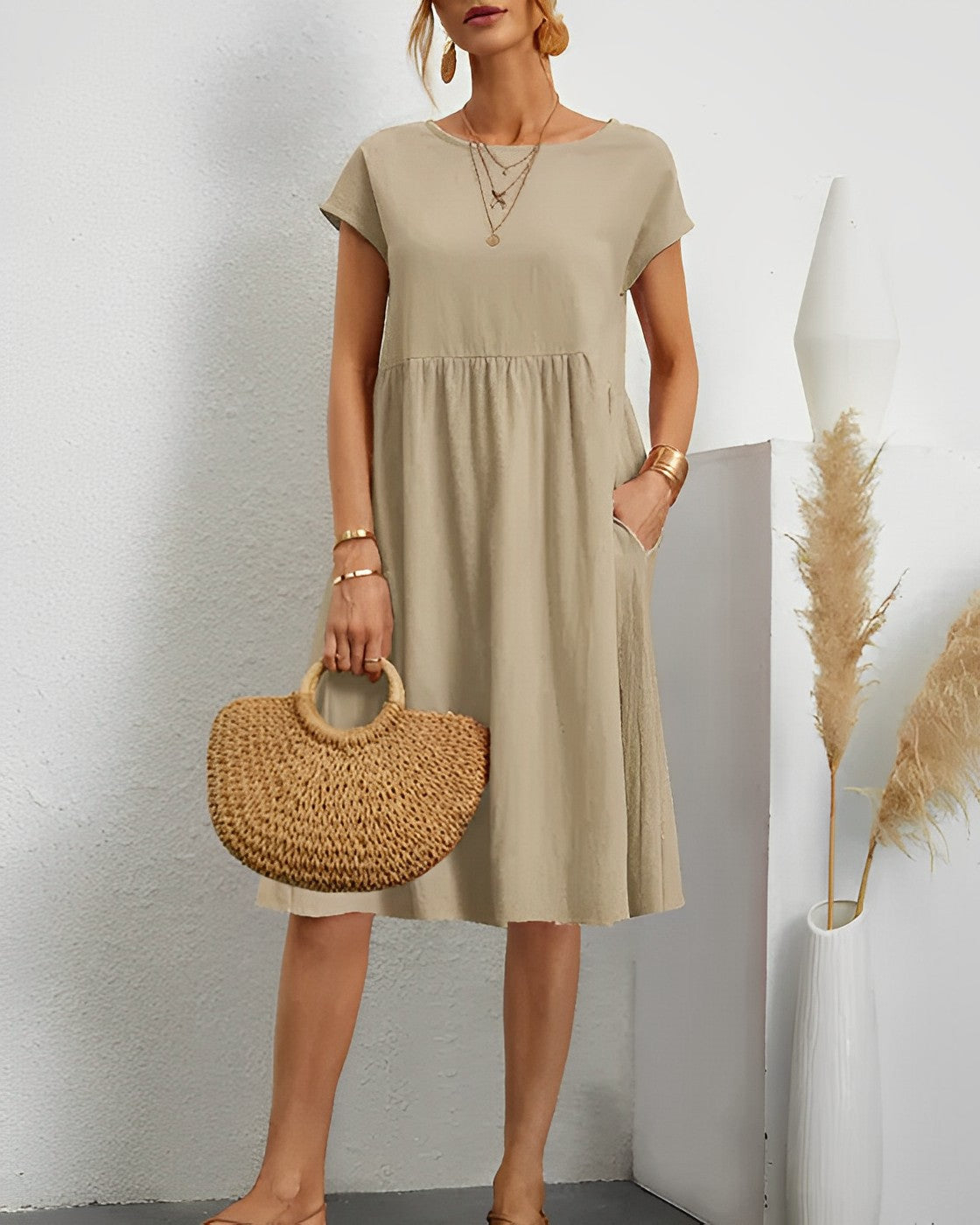 Valenzora | Midikleid mit Seitentaschen