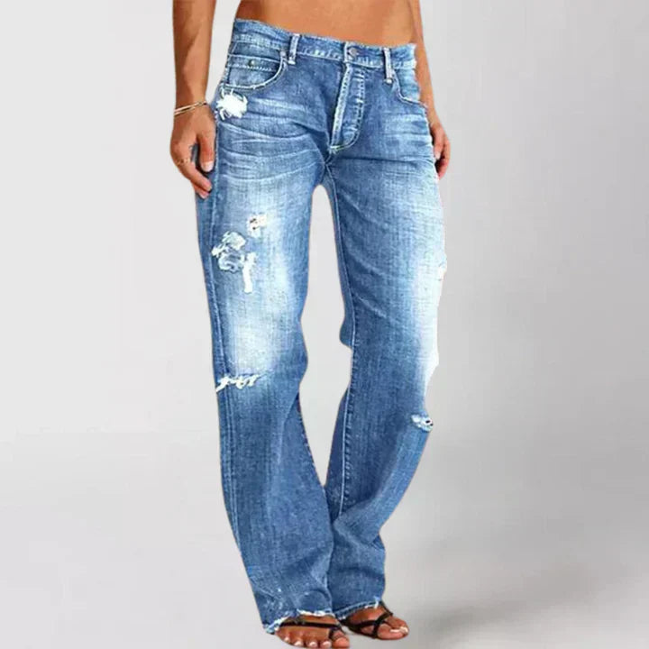Valenzora | Loose-fitting wide-leg jeans for women