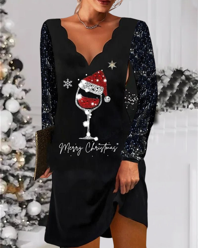 Valenzora | Comfortable Chic V-Neck Cheer Dress