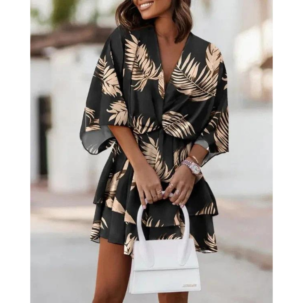 Farbenfrohes Mini-Sommerkleid für Damen