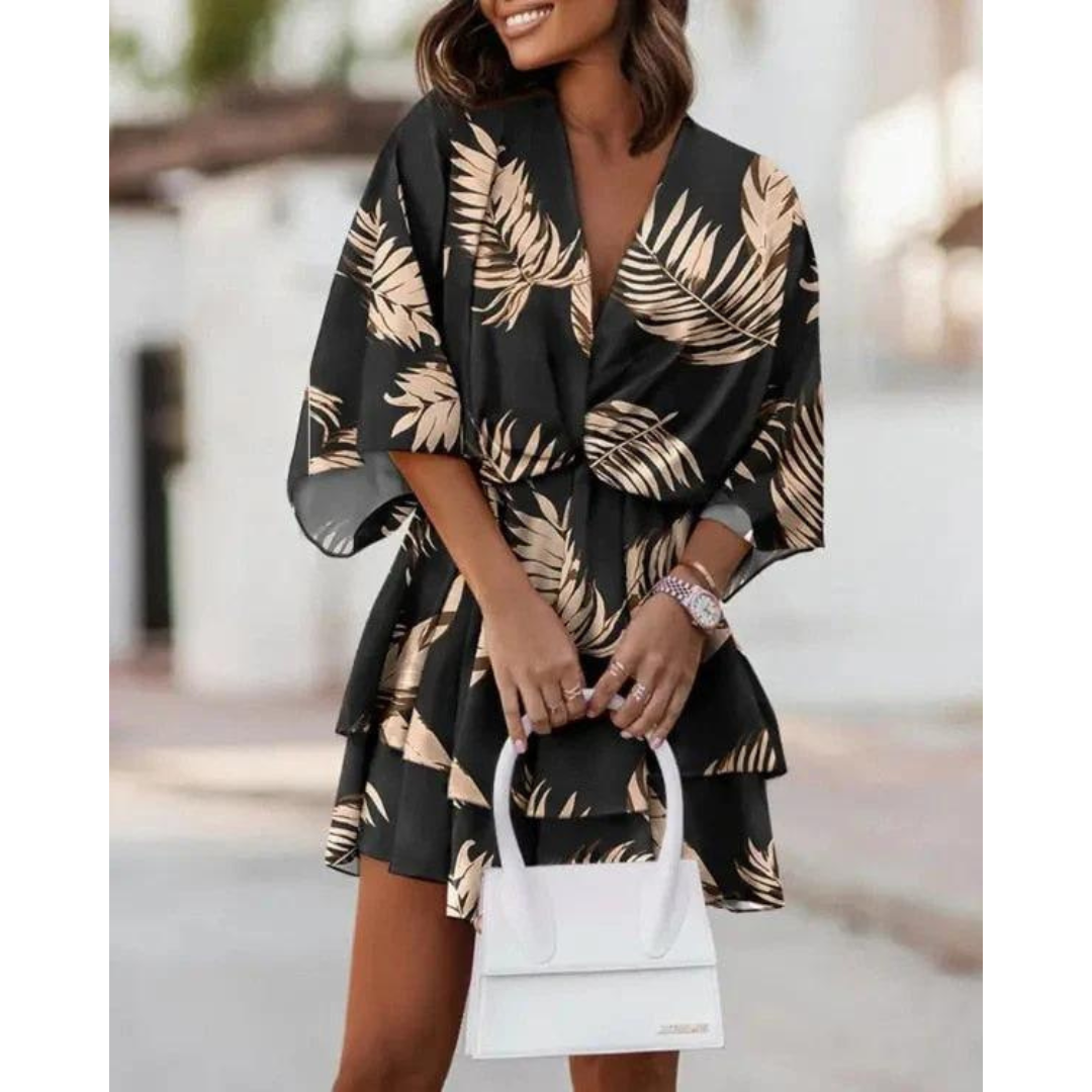 Farbenfrohes Mini-Sommerkleid für Damen