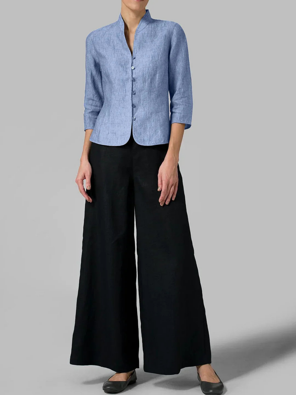 Valenzora | Stylisches Damen-Top mit hohem Kragen