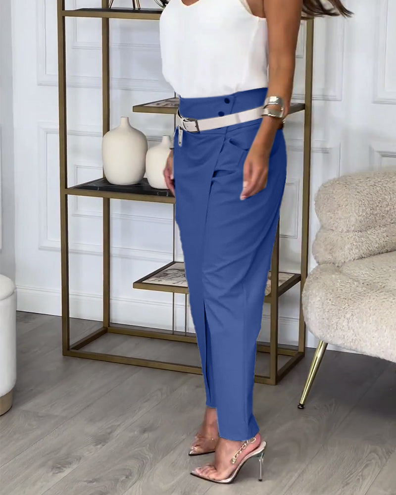 Valenzora | Patchwork-Hose mit Gürtel