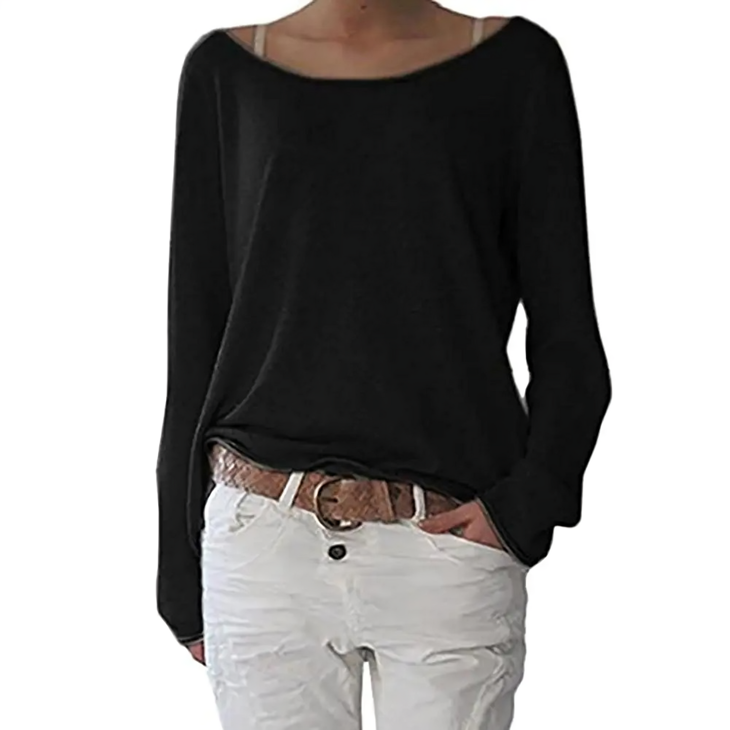 Valenzora | yellow sweatshirt with a round neck, simple and slim fit