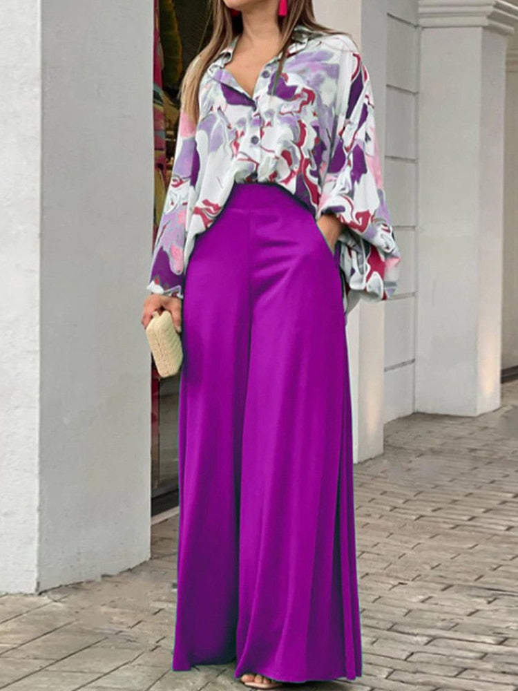 Valenzora Damenanzug | Eleganter 2-teiliger Damenanzug mit luxuriösem Print