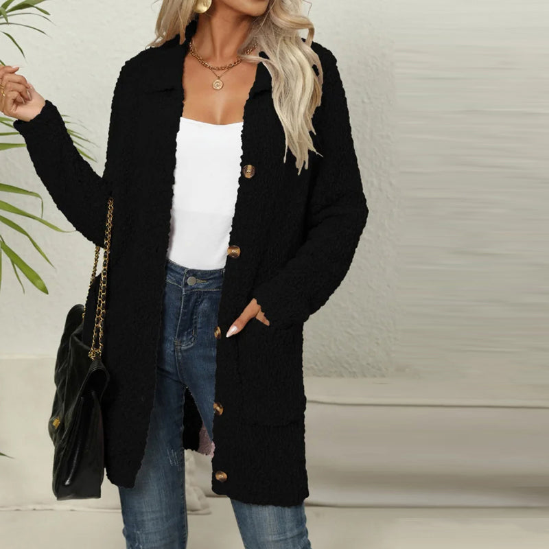 Valenzora | Lässiger einfarbiger Cardigan