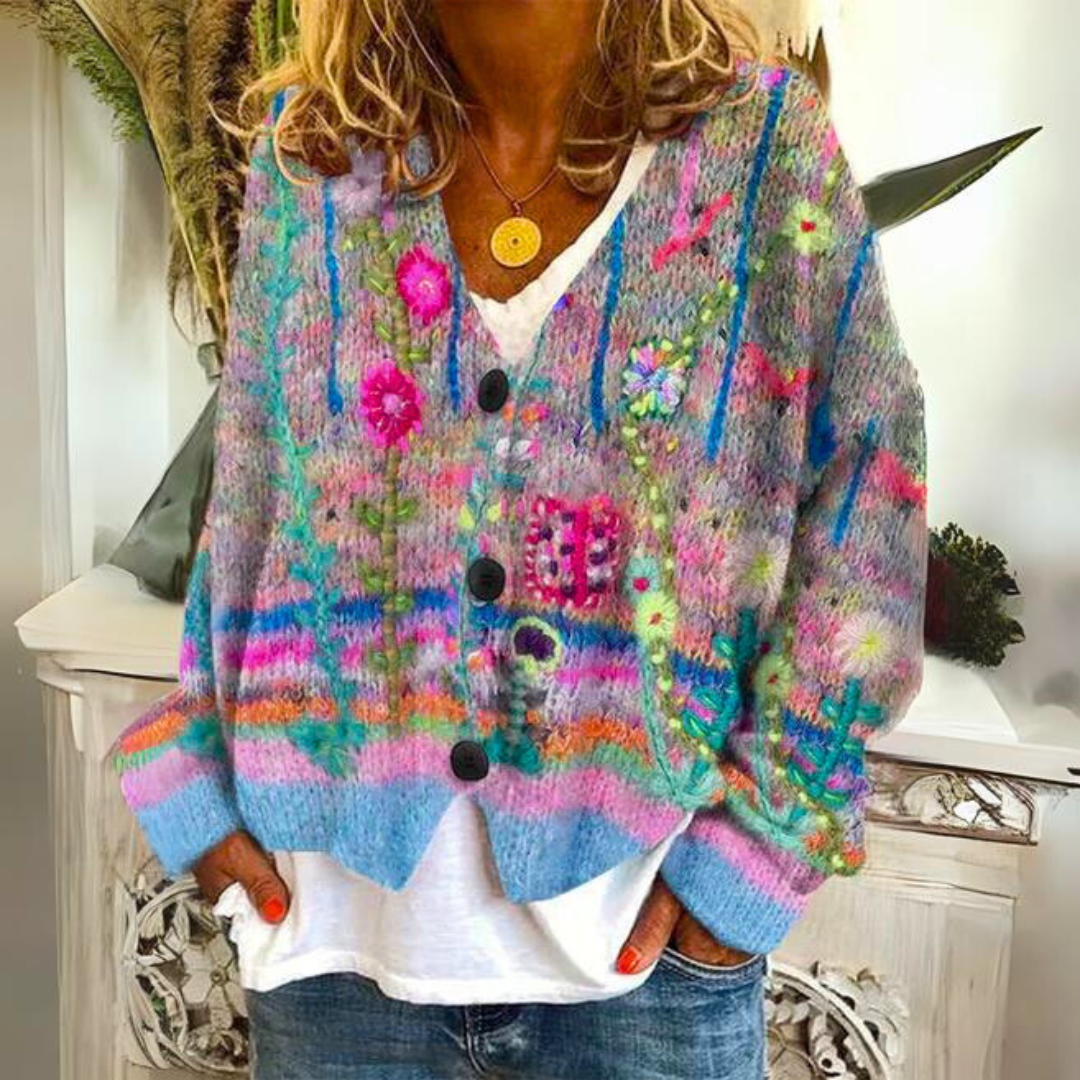 Valenzora | Luxurious printed cardigan