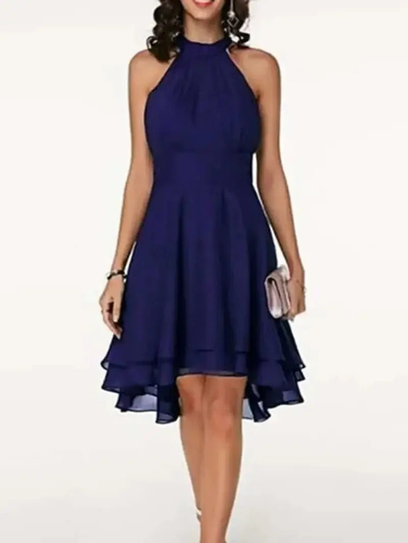 Valenzora | Elegantes, ärmelloses Chiffonkleid