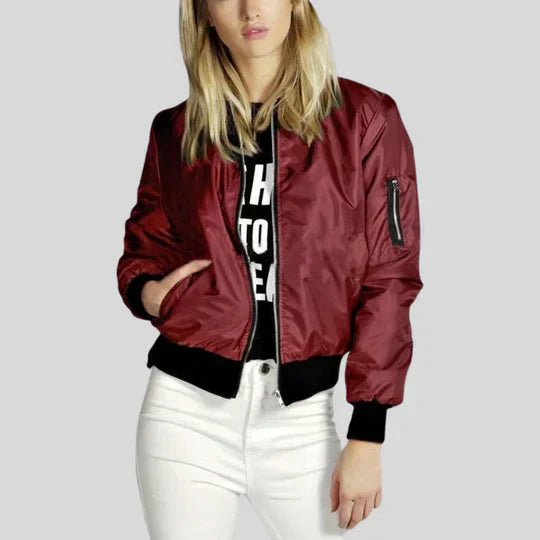 Jacke mit Rundhalsausschnitt