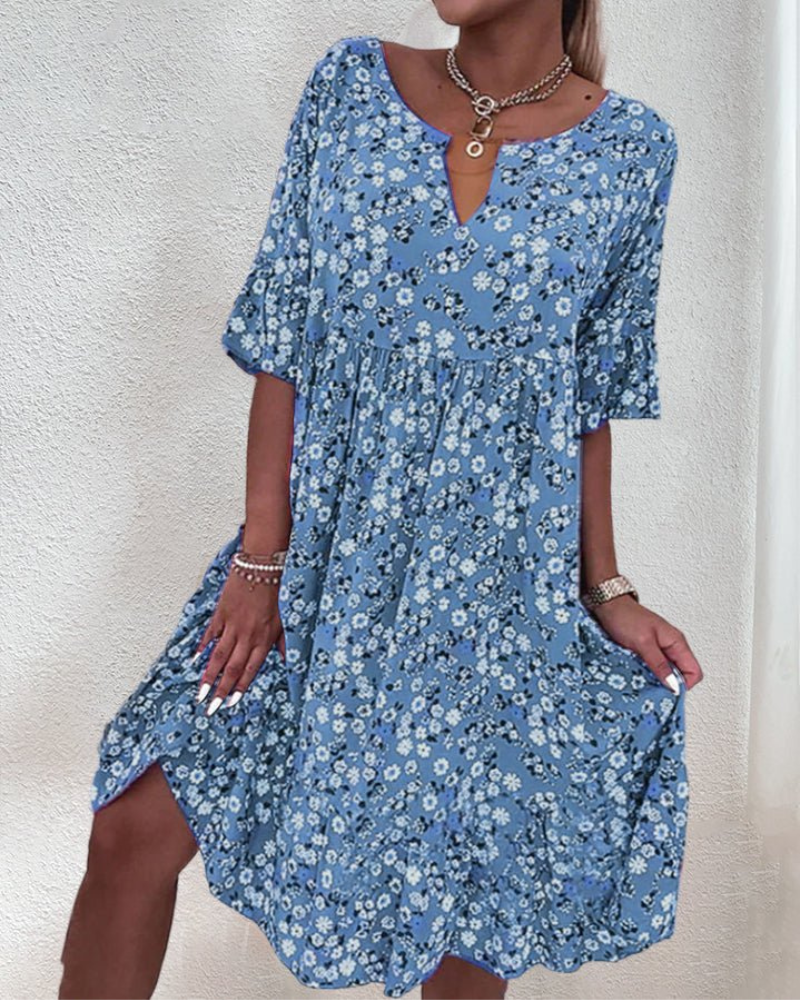 Valenzora | Women's Summer Dress with Floral Pattern Trendy Women's Dress