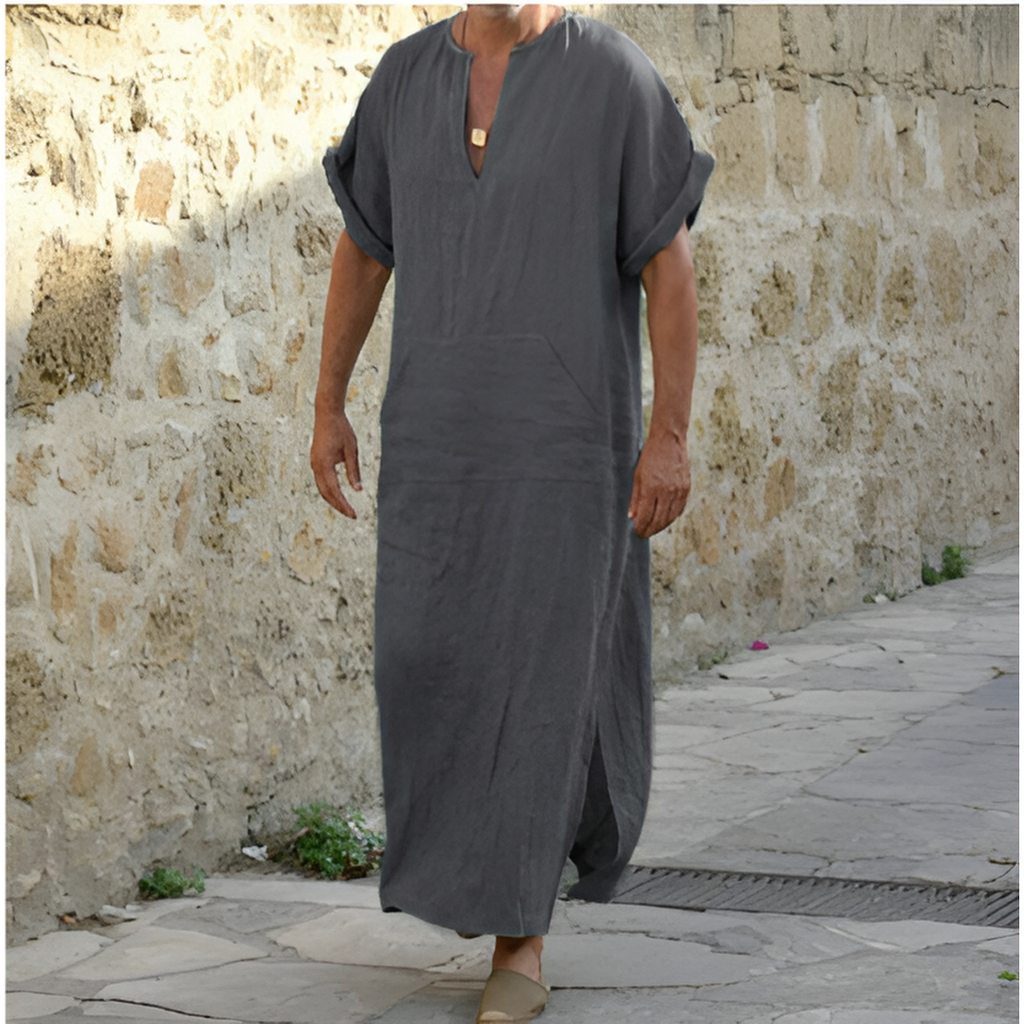 Valenzora | Langes Hemdblusenkleid mit Schlitz: Komfortable, vielseitige und leichte Mode