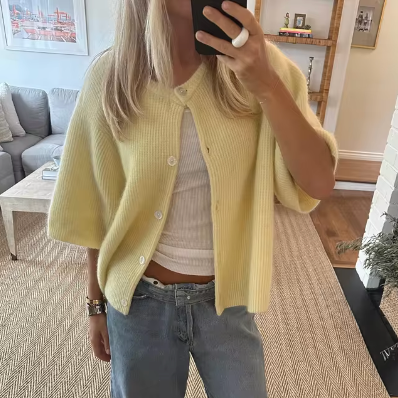 Valenzora | Kurze Strickjacke mit Knöpfen für Damen
