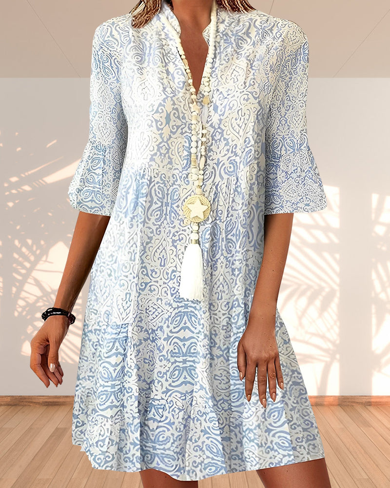 Valenzora | Bohemian Printed Tunic Dress for Women