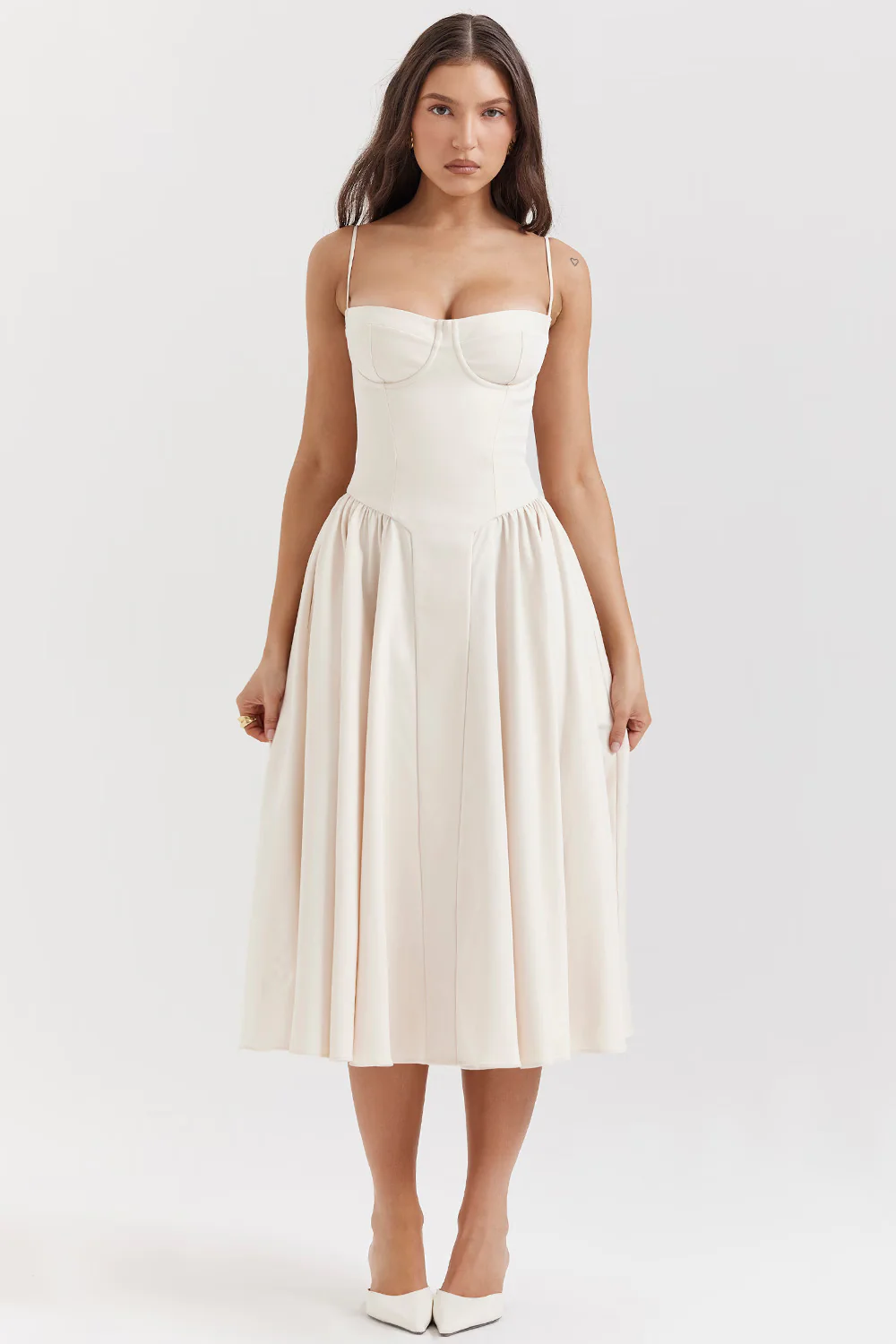 Dresses with pleated hems