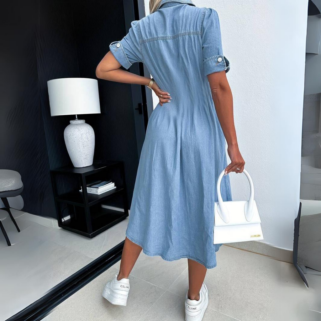 Kim | Trendiges Jeanskleid