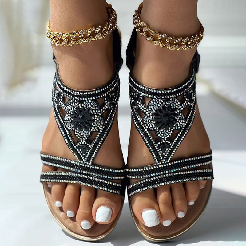 Valenzora - Rhinestone Leisure Sandals