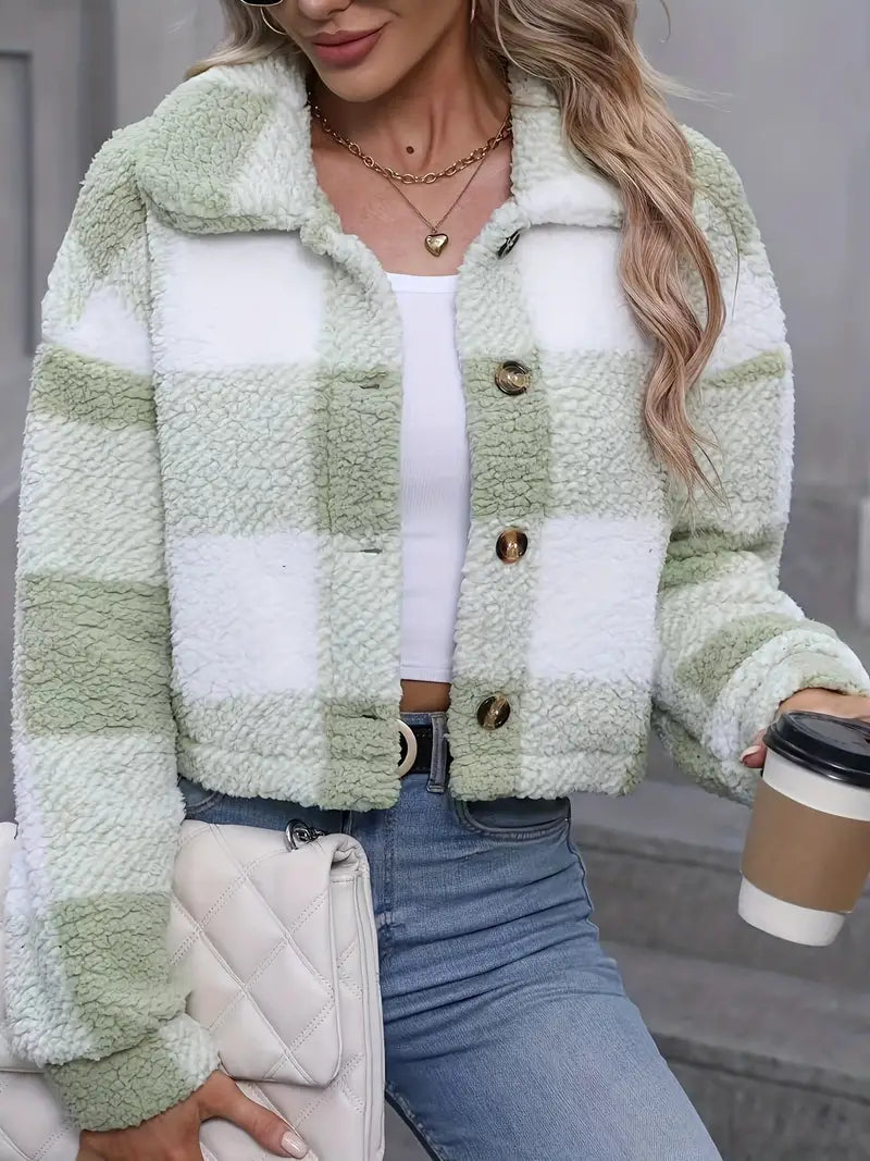 Valenzora | Bequeme Winterjacke mit langen Ärmeln und Knöpfen | Warme Oberbekleidung für den Winter