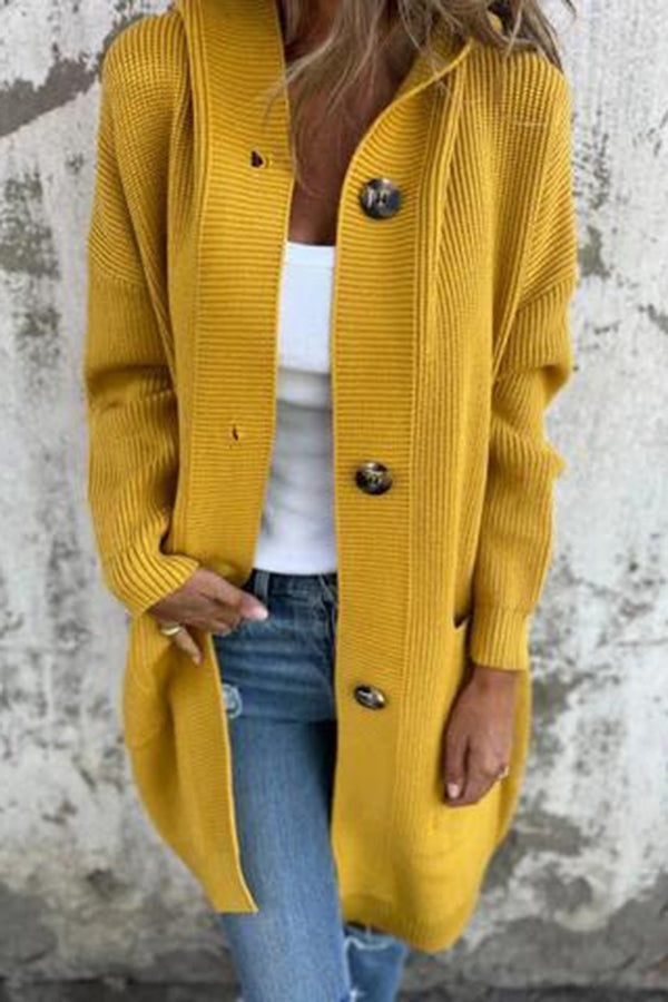 Valenzora | Lässige Strickjacke mit Kapuze für Damen für den Herbst